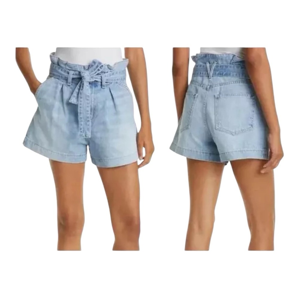 VERONICA BEARD Nori High Rise Nova Wash Paper Bag Jean Shorts Size 26/2